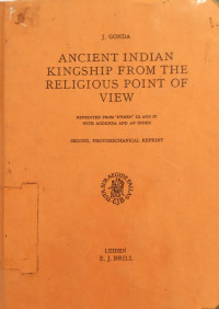 Image of Ancient Indian Kingship From The Religious Point Of View