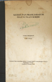 Image of Kehidupan Prasejarah Di Pegunungan Seribu