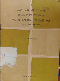Image of Laporan Mengenai Desa Pekalongan Dalam Tahun 1868 Dan 1928