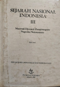 Image of Sejarah Nasional Indonesia III