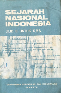 Image of Sejarah Nasional Indonesia Jilid 3 Untuk SMA